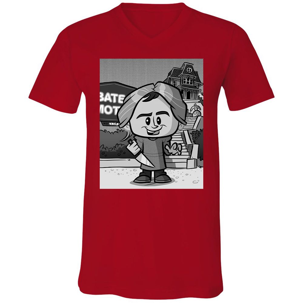 Unisex V-Neck T-Shirt - HRLF54QN - Red - 3