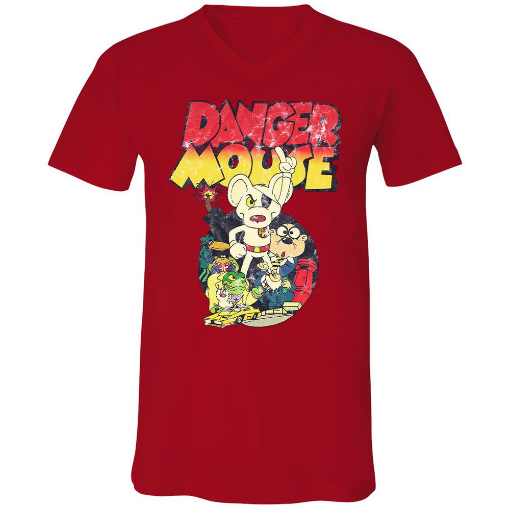 Unisex V-Neck T-Shirt - YG18CLHN - Red - 3