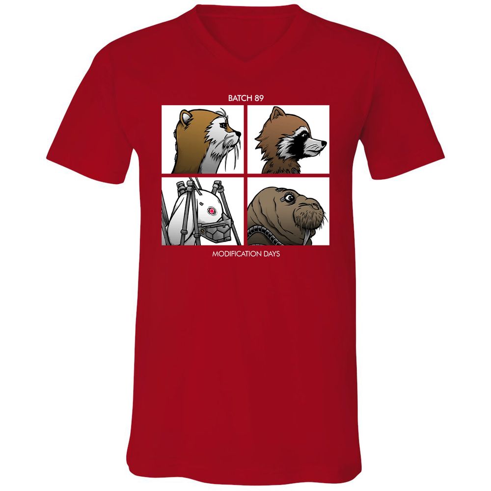 Unisex V-Neck T-Shirt - Z35HQ3ZJ - Red - 3