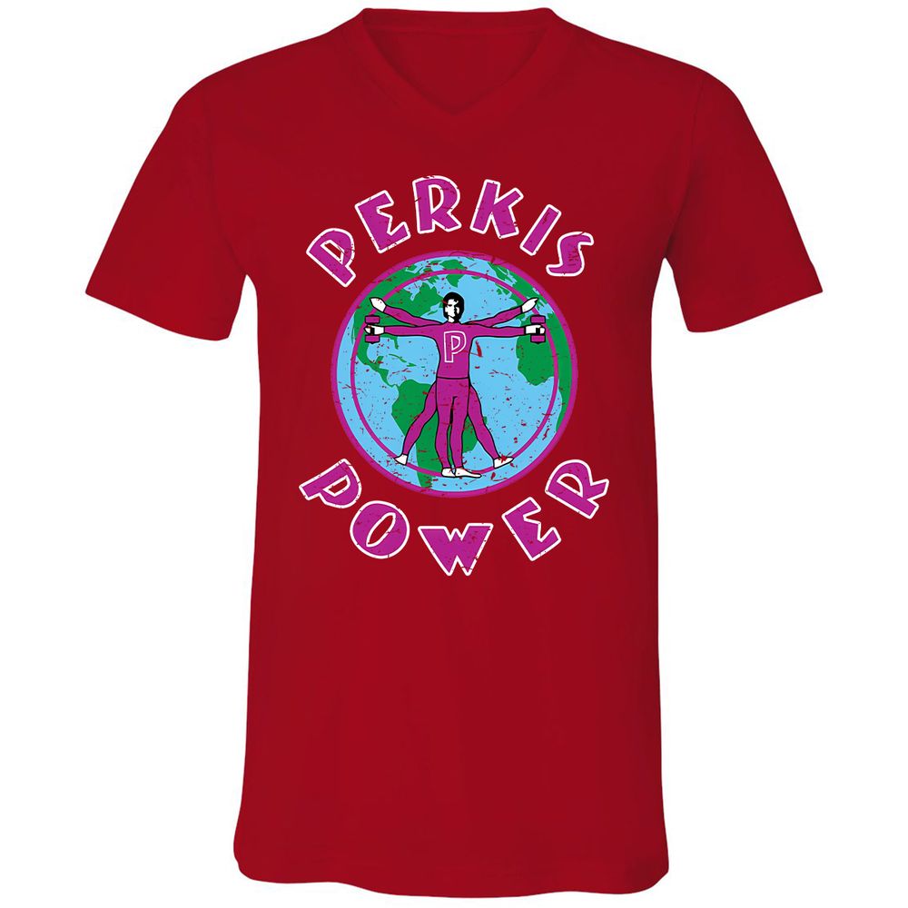 Unisex V-Neck T-Shirt - SQN7T4CR - Red - 3