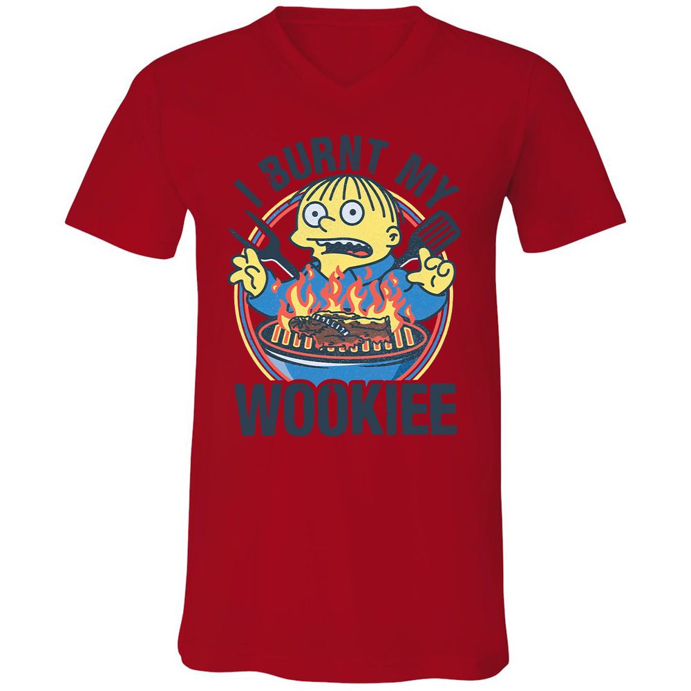 Unisex V-Neck T-Shirt - ZXZYFEE9 - Red - 3