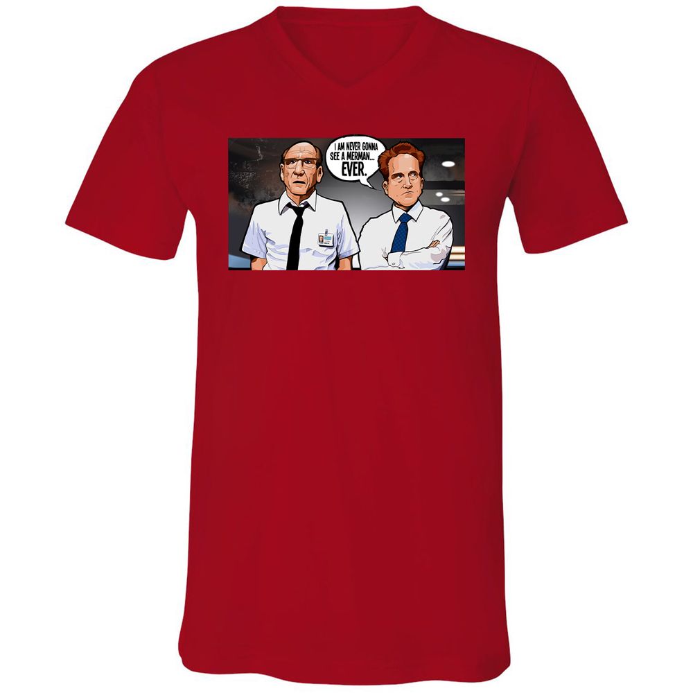 Unisex V-Neck T-Shirt - DQXVH9XS - Red - 3