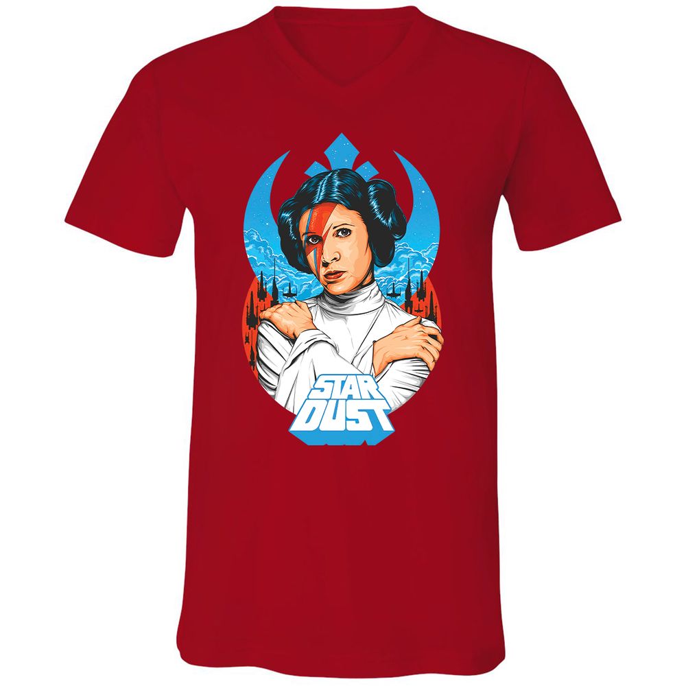 Unisex V-Neck T-Shirt - CGZDAXUY - Red - 3