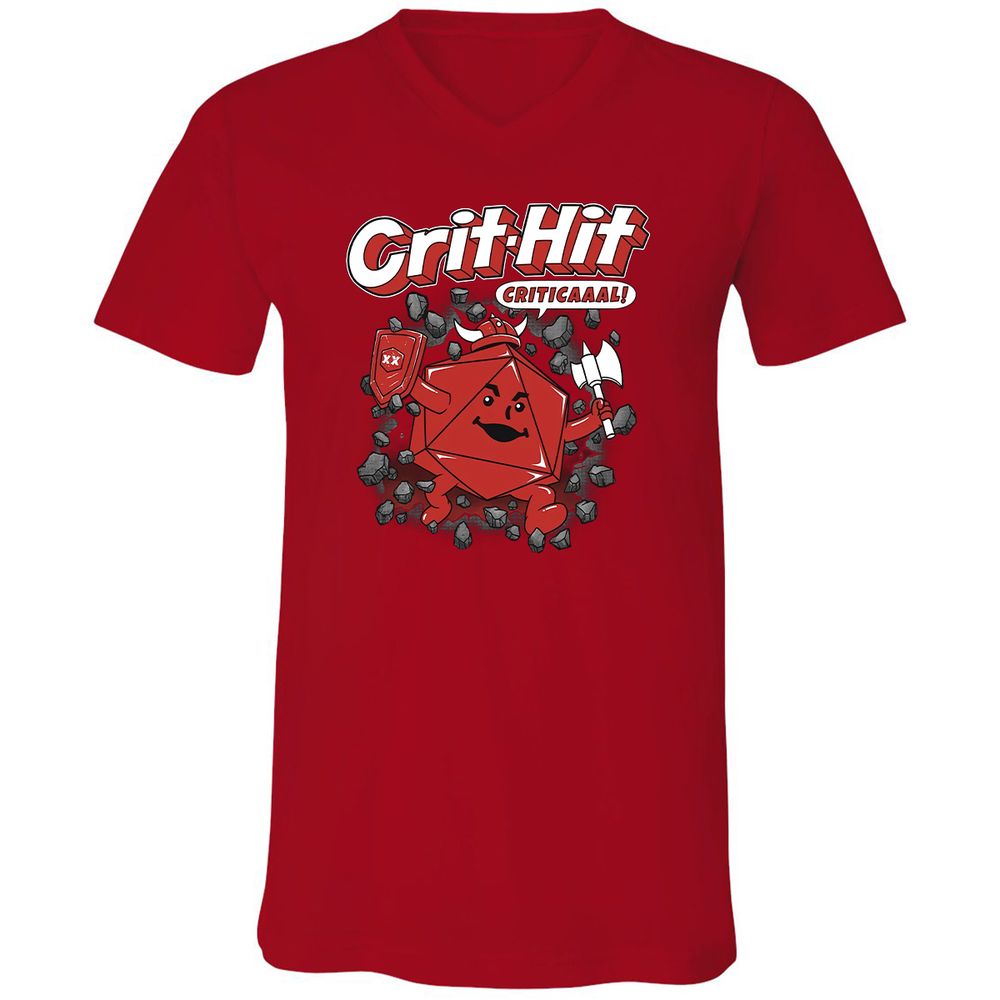 Unisex V-Neck T-Shirt - WNPGVS3Y - Red - 3