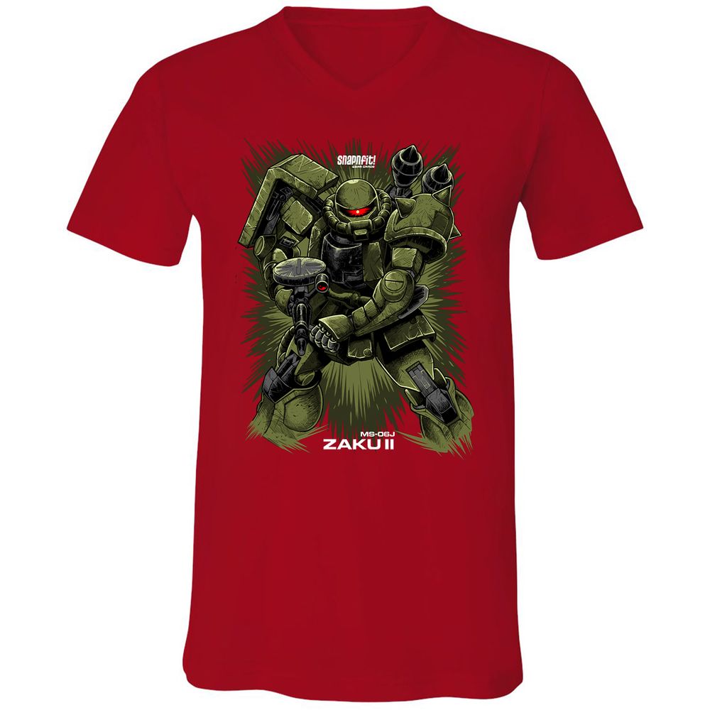 Unisex V-Neck T-Shirt - X85NZQ89 - Red - 3