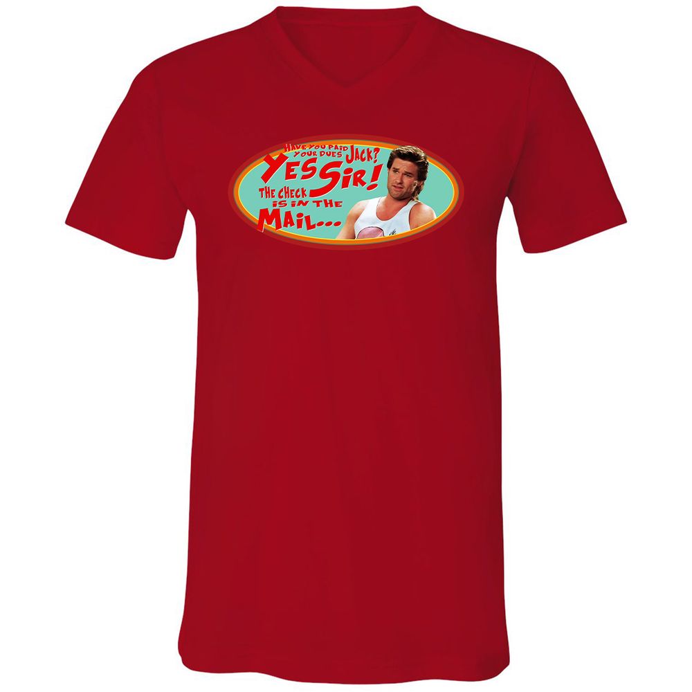 Unisex V-Neck T-Shirt - HZVFGSY8 - Red - 3