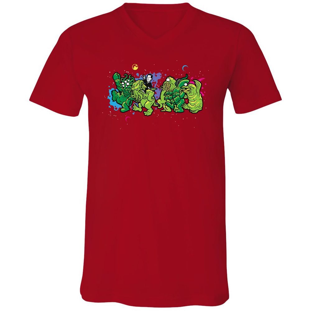Unisex V-Neck T-Shirt - MMXC952W - Red - 3