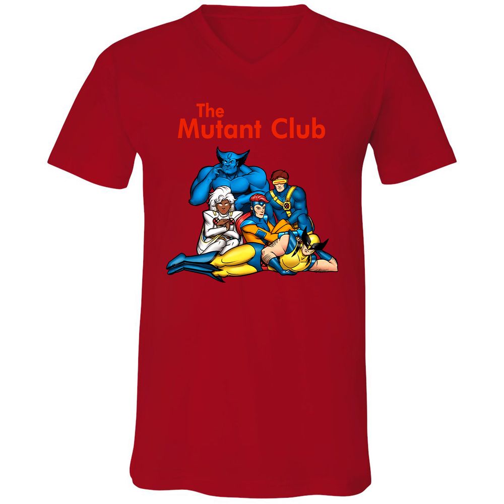 Unisex V-Neck T-Shirt - 48X8KQ5Z - Red - 3