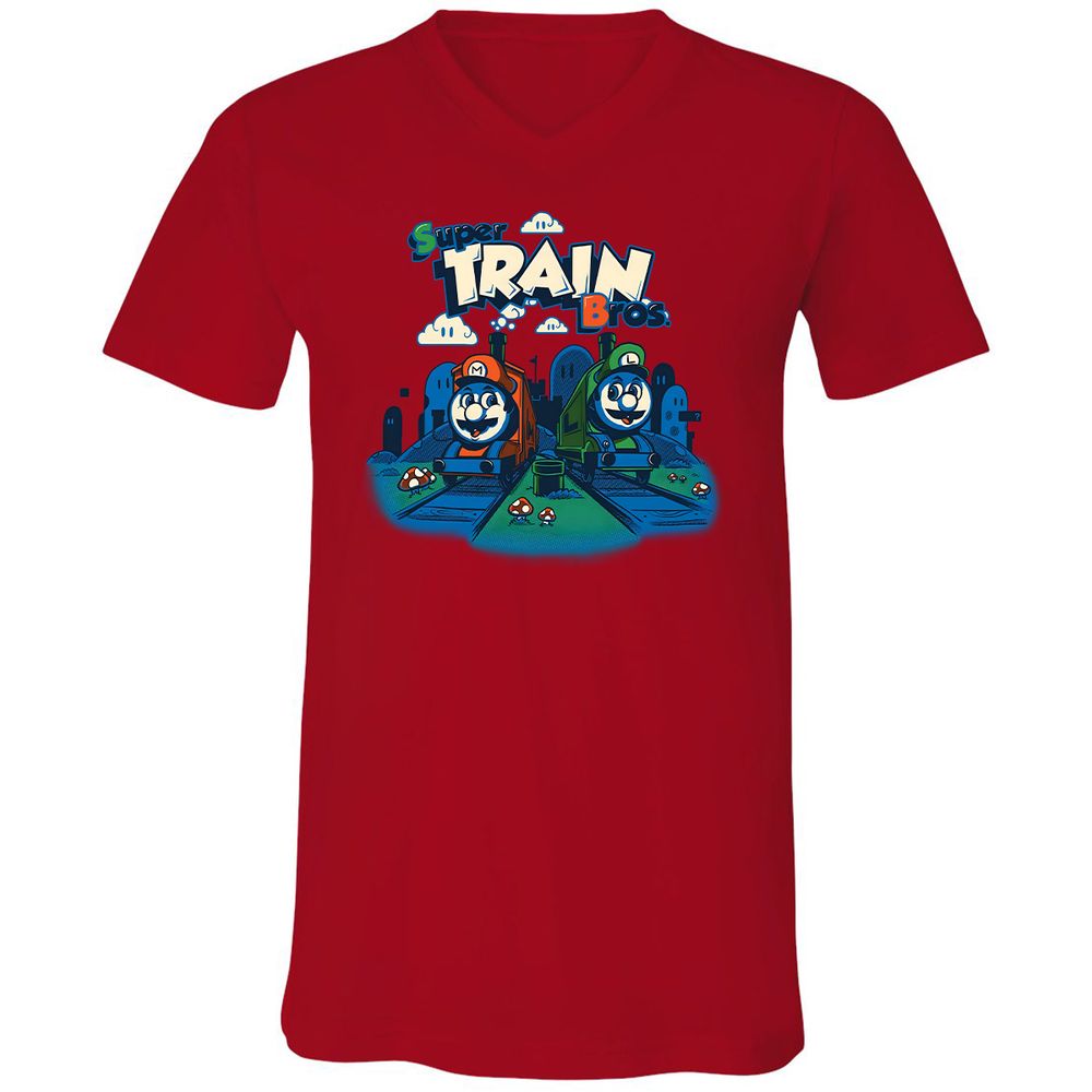 Unisex V-Neck T-Shirt - 3Z8ULW36 - Red - 3