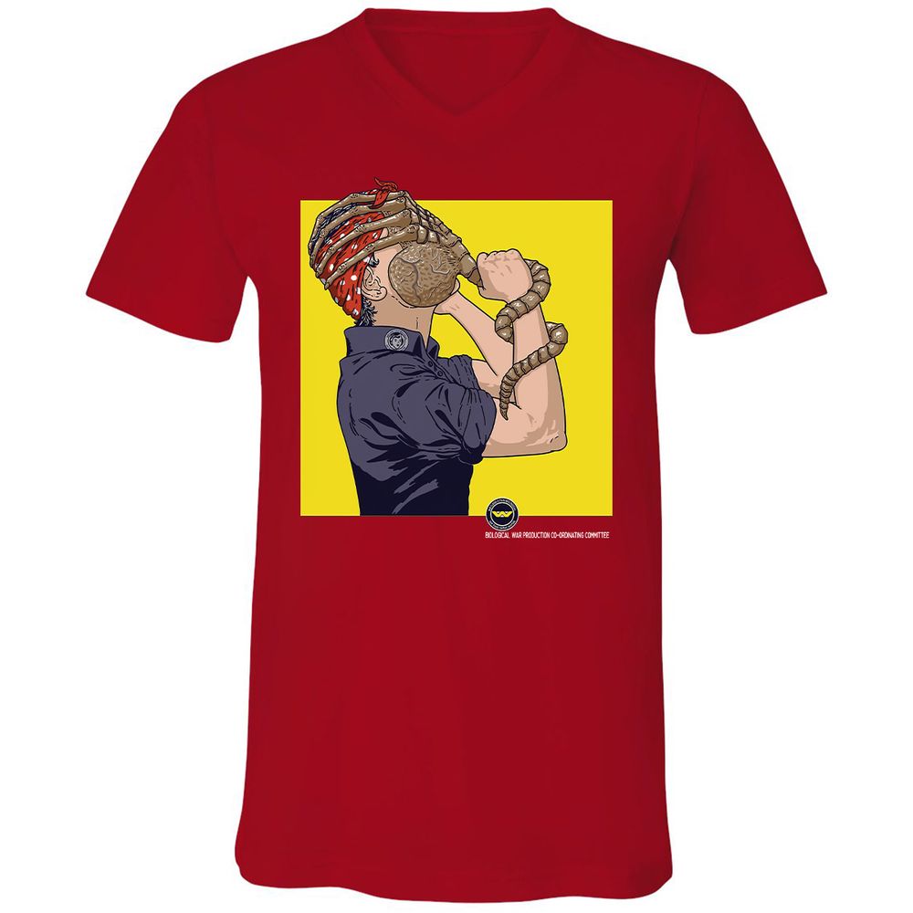 Unisex V-Neck T-Shirt - 2SHD2C9N - Red - 3