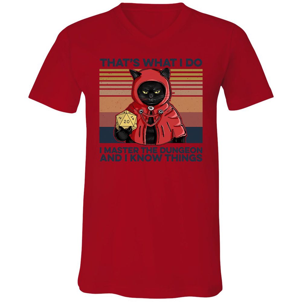 Unisex V-Neck T-Shirt - 36G9YL6T - Red - 3