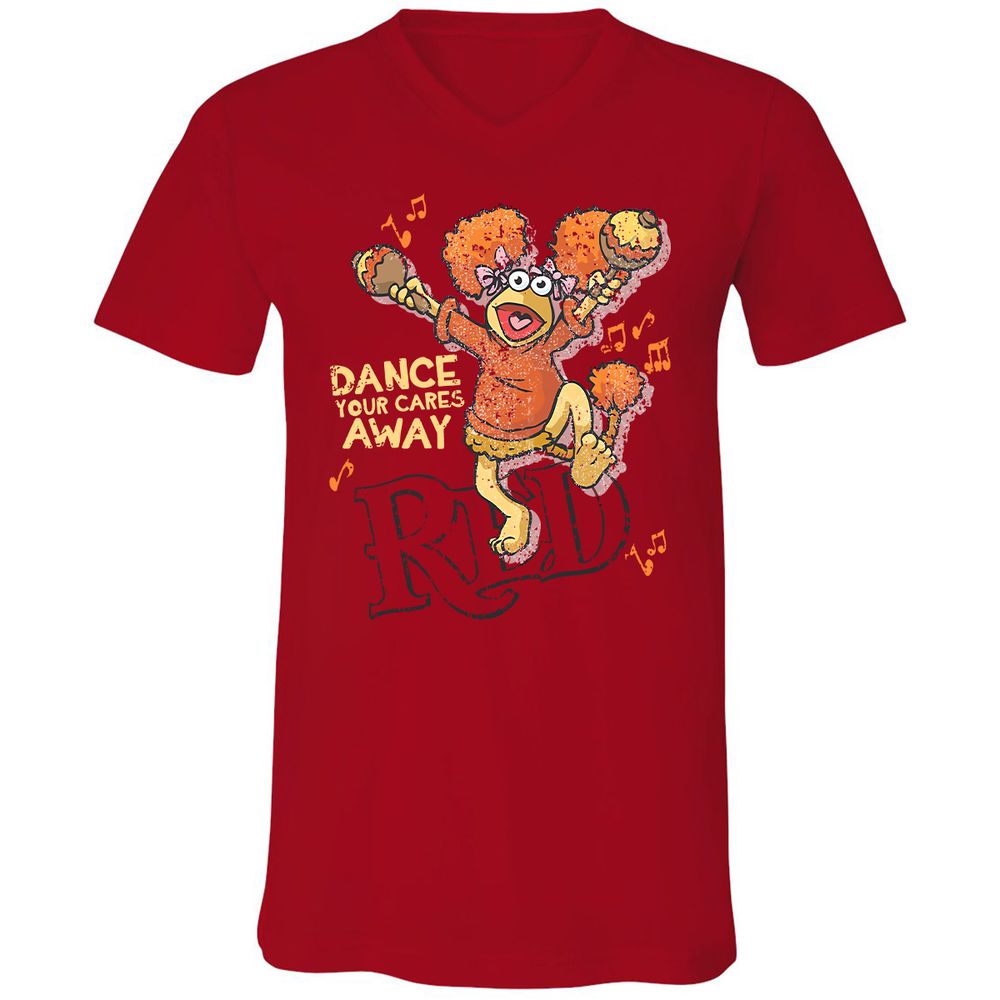 Unisex V-Neck T-Shirt - TD1P91WM - Red - 3
