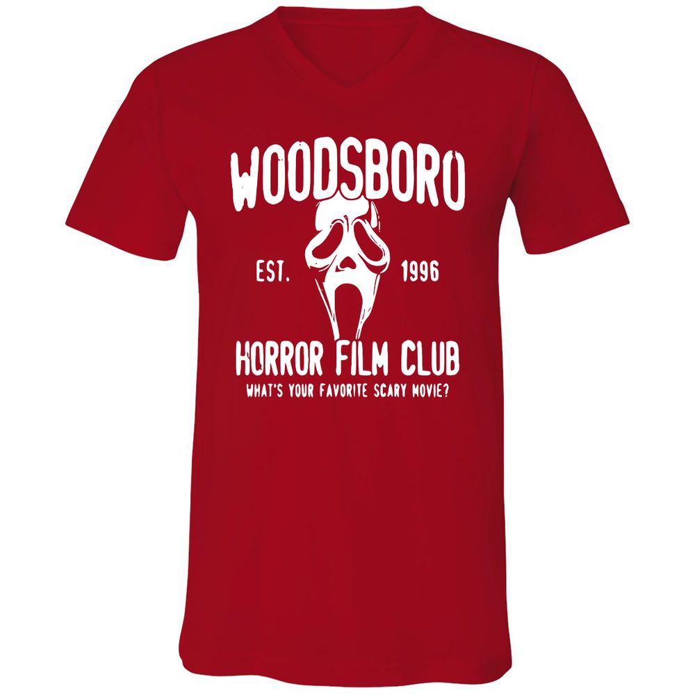 Unisex V-Neck T-Shirt - 7YXQZTRD - Red - 3