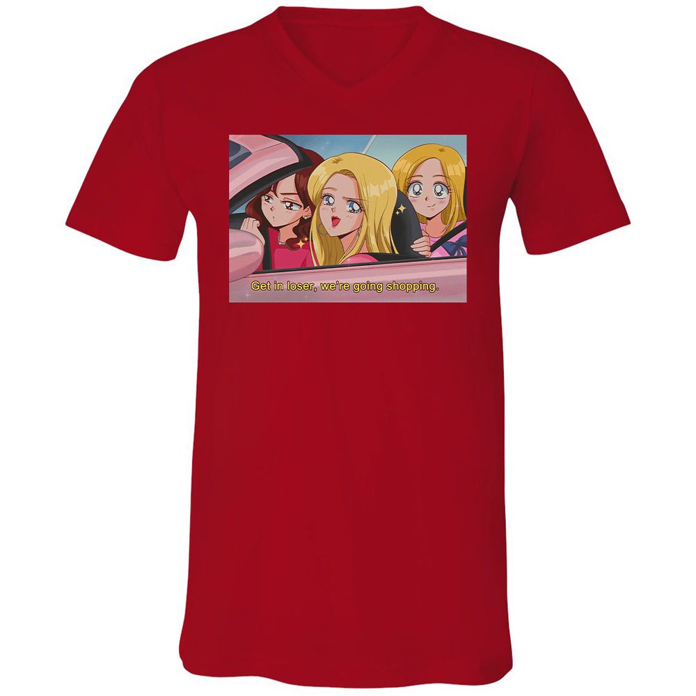 Unisex V-Neck T-Shirt - L9165542 - Red - 3