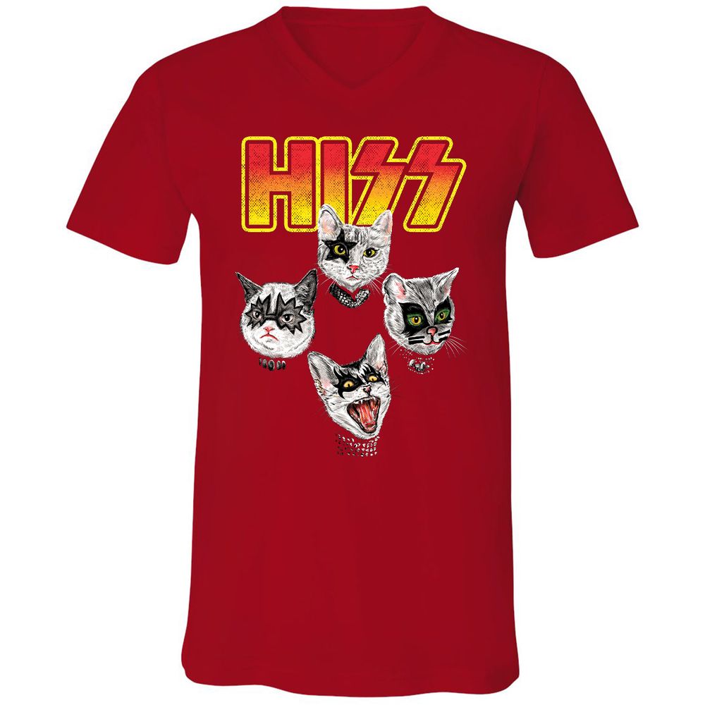 Unisex V-Neck T-Shirt - GQM746DC - Red - 3