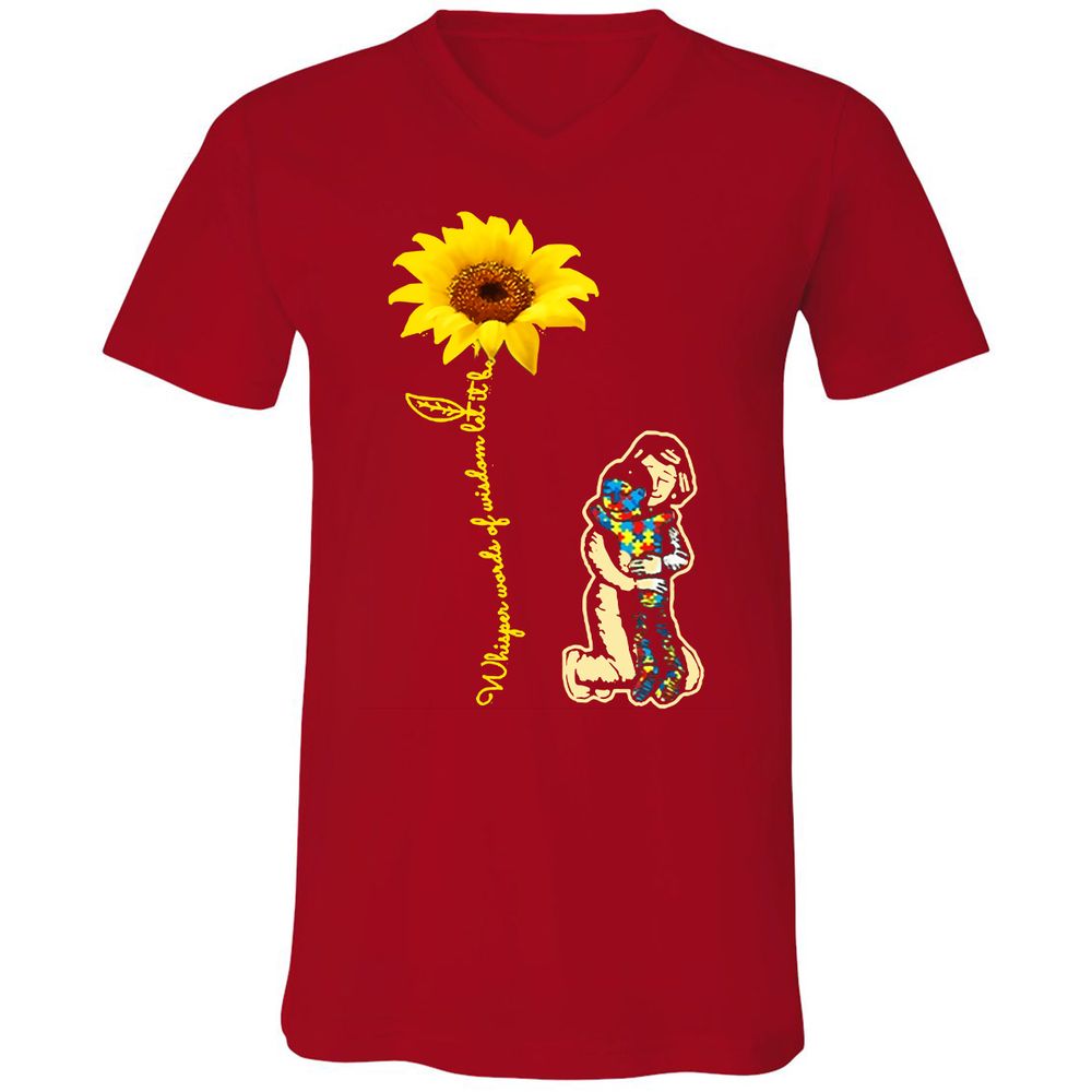 Unisex V-Neck T-Shirt - 4SWCKU3W - Red - 3
