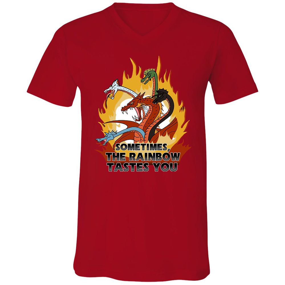 Unisex V-Neck T-Shirt - DAHQPV5S - Red - 3