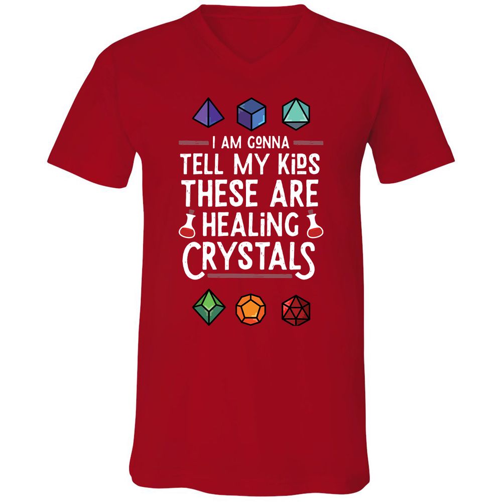 Unisex V-Neck T-Shirt - GS5M3SJN - Red - 3