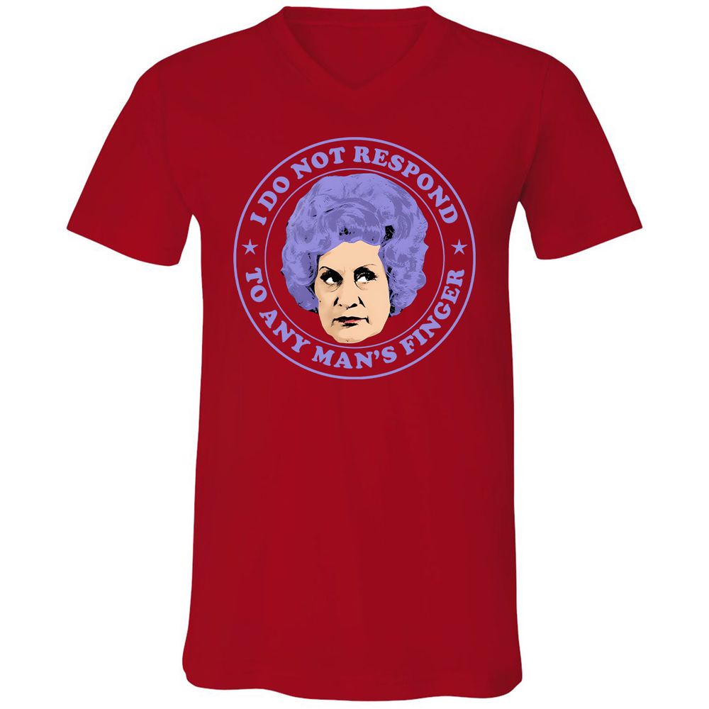 Unisex V-Neck T-Shirt - QJ1TWGS5 - Red - 3