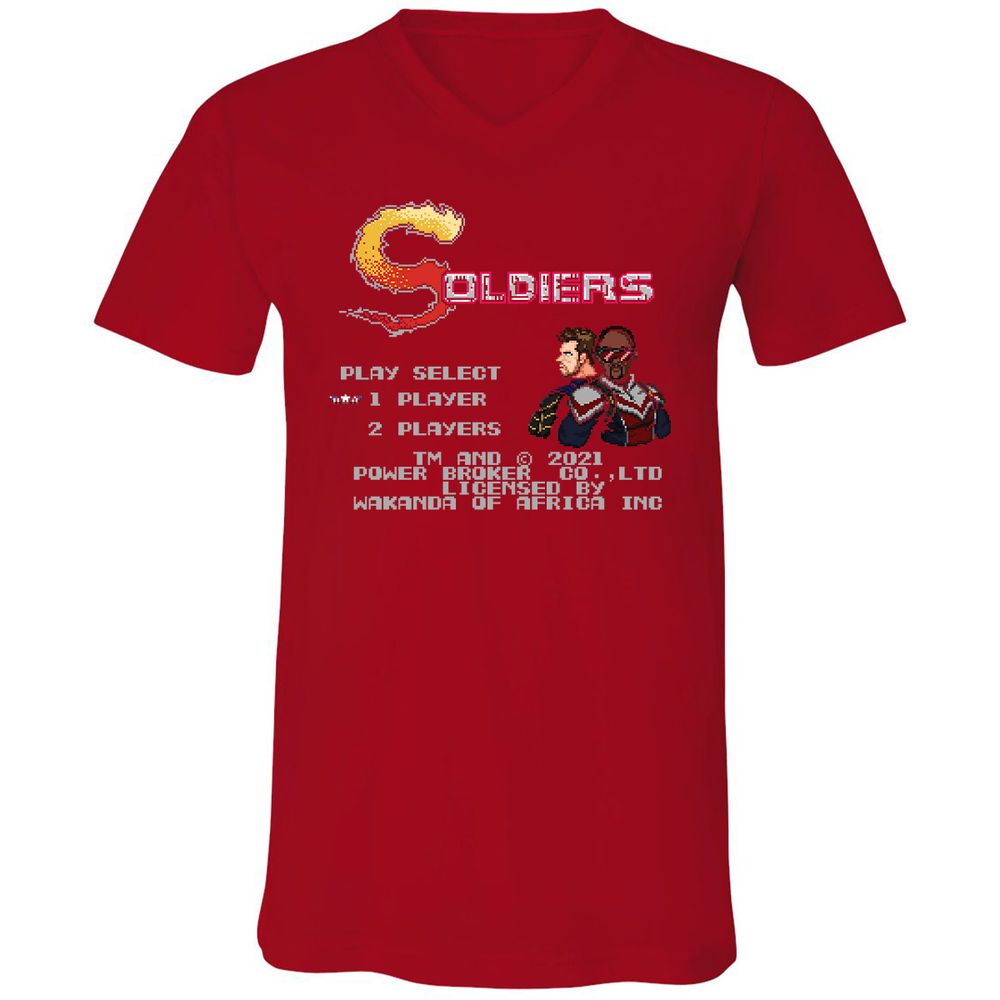 Unisex V-Neck T-Shirt - S1RBXH51 - Red - 3