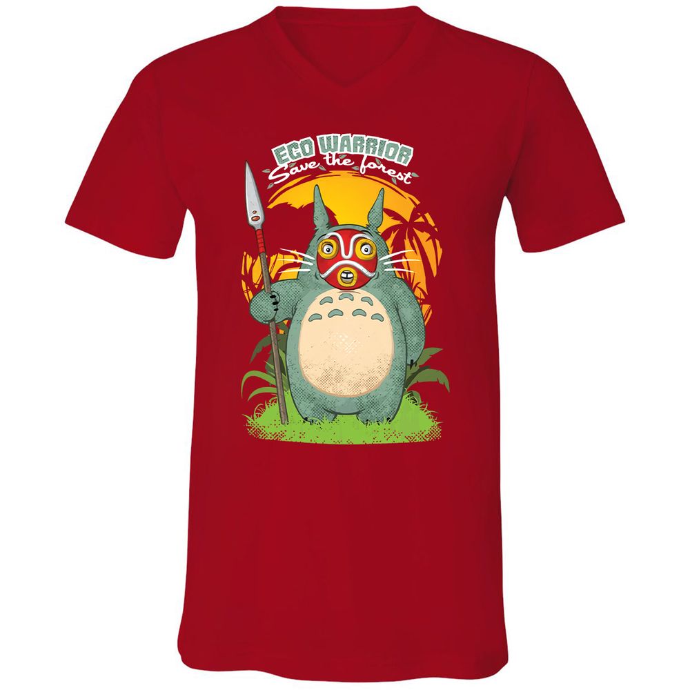 Unisex V-Neck T-Shirt - 5VJPTVG3 - Red - 3