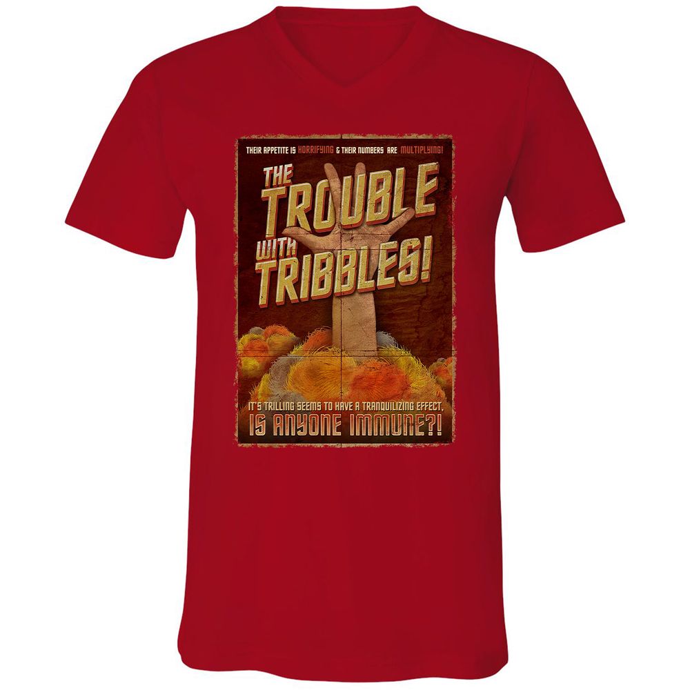 Unisex V-Neck T-Shirt - H4ASSJP4 - Red - 3