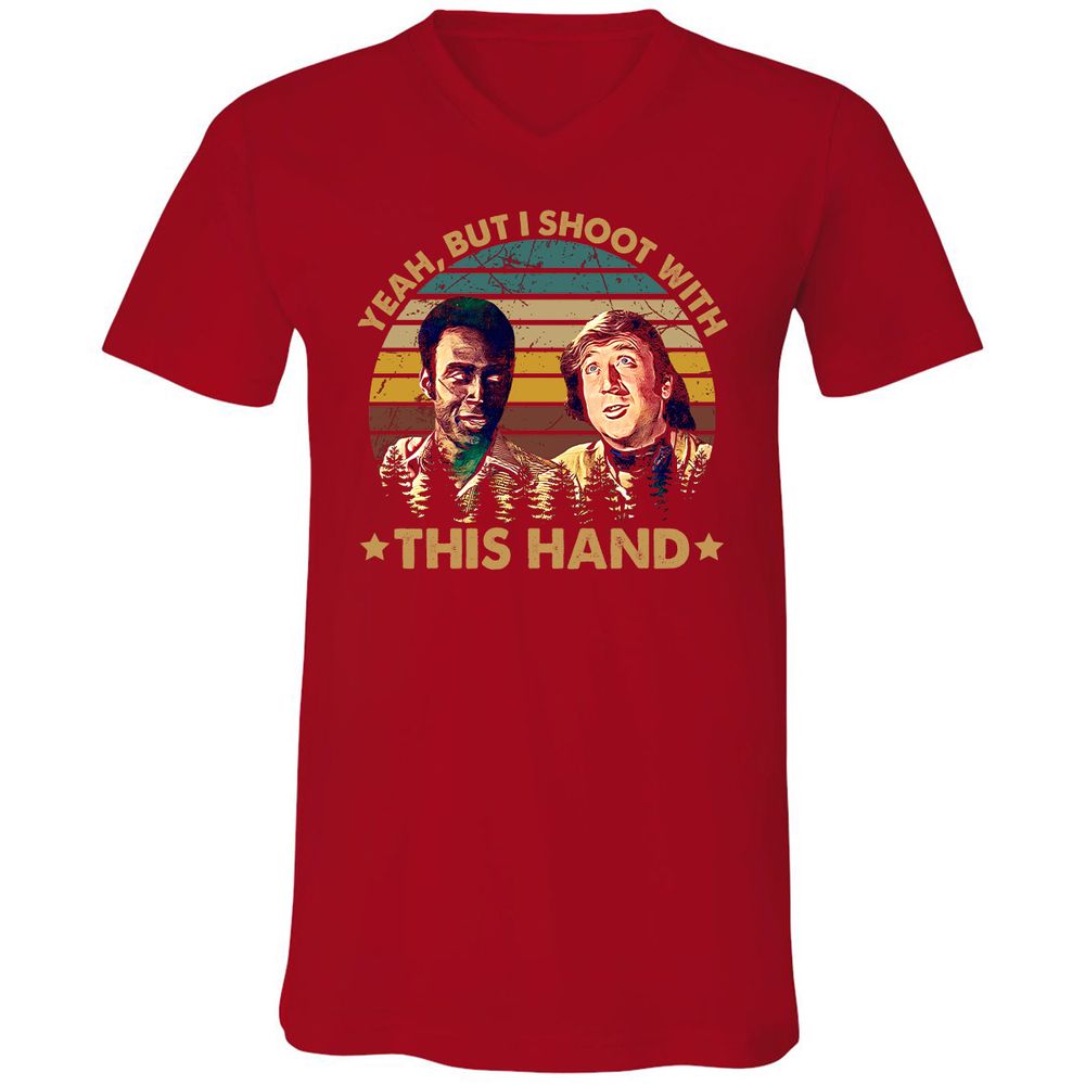 Unisex V-Neck T-Shirt - 3KD7WF1T - Red - 3