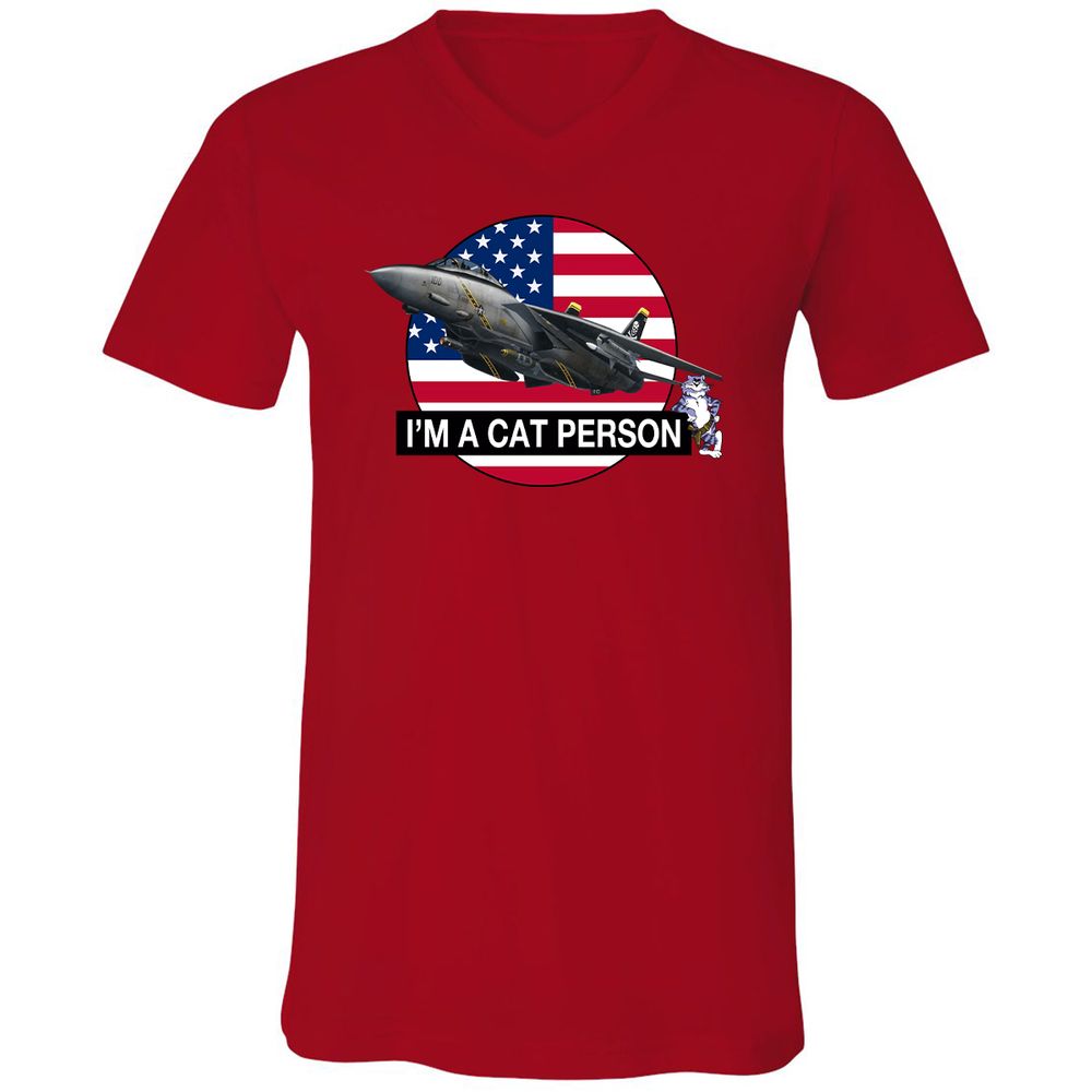 Unisex V-Neck T-Shirt - 4ZERJVXQ - Red - 3