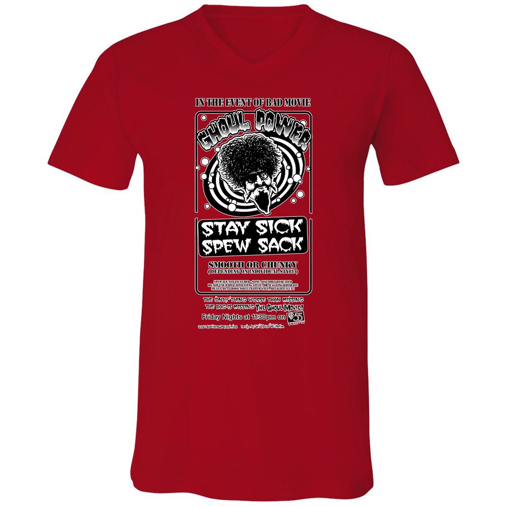Unisex V-Neck T-Shirt - MKPWBWCH - Red - 3