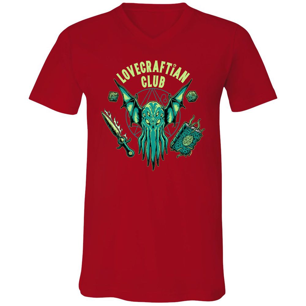 Unisex V-Neck T-Shirt - T4U2NFB5 - Red - 3