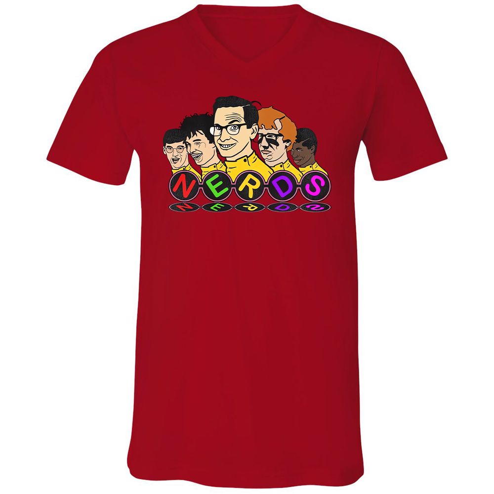 Unisex V-Neck T-Shirt - 72EFL3T2 - Red - 3