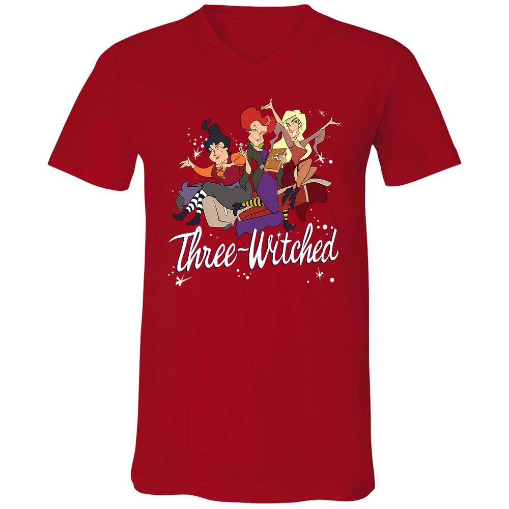 Unisex V-Neck T-Shirt - VXQ6CNFP - Red - 3