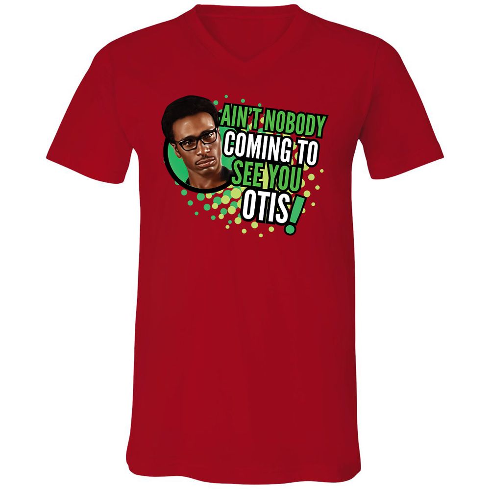 Unisex V-Neck T-Shirt - G3CNL2E7 - Red - 3