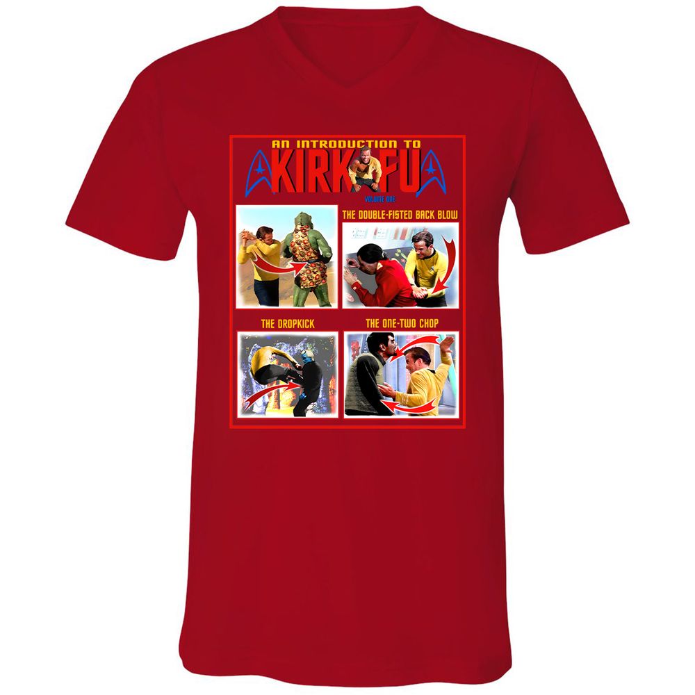 Unisex V-Neck T-Shirt - 1ZMQY5XB - Red - 3