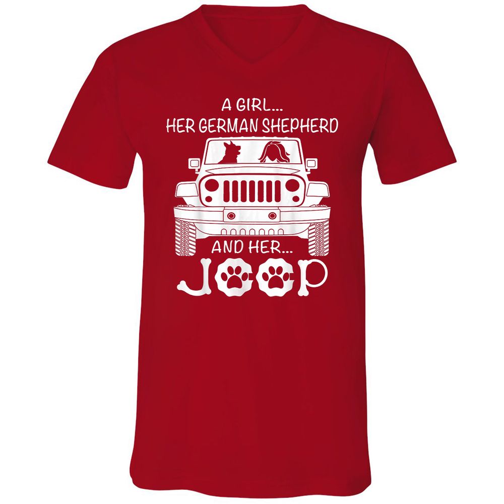 Unisex V-Neck T-Shirt - FRBZ83GP - Red - 3