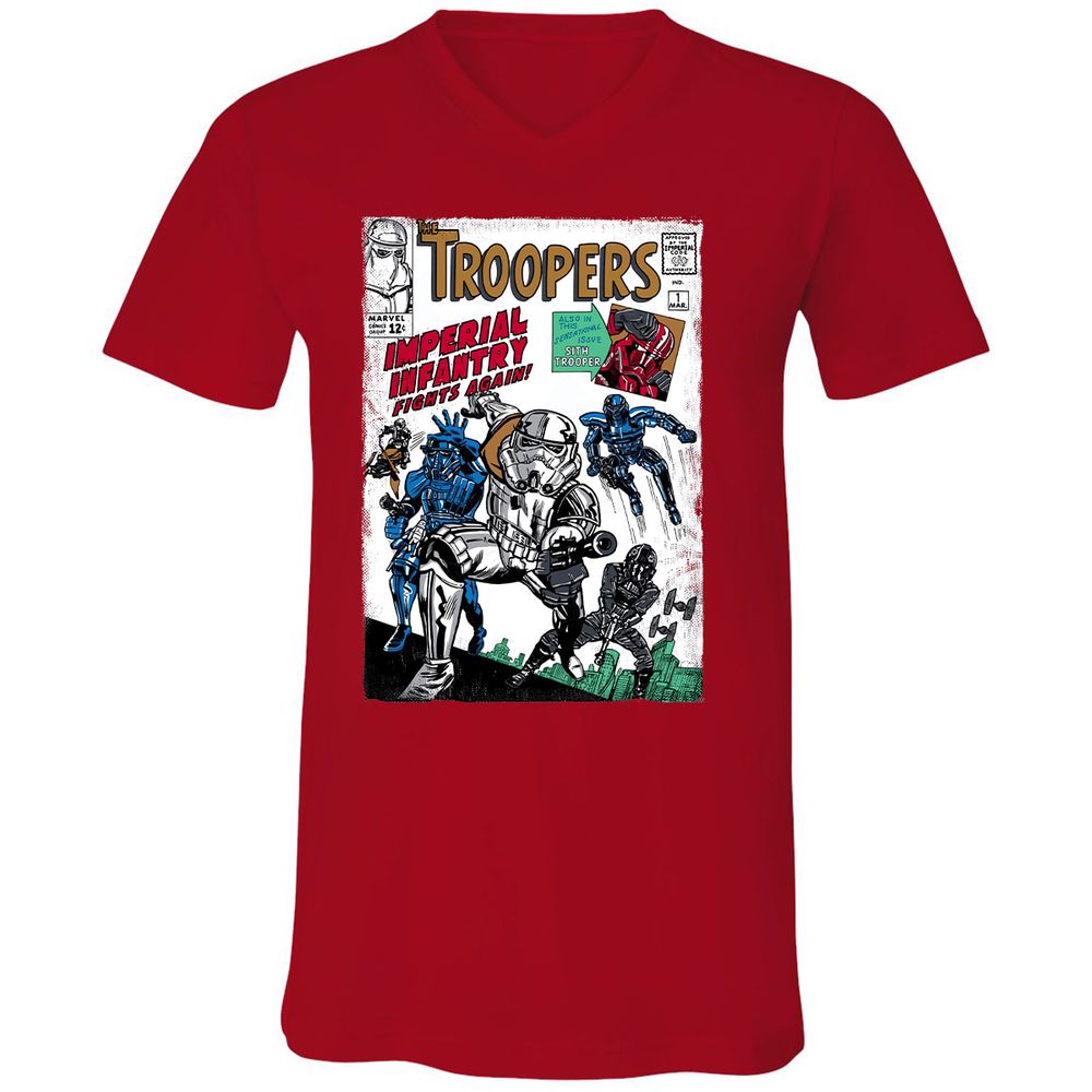 Unisex V-Neck T-Shirt - YZ3553LX - Red - 3