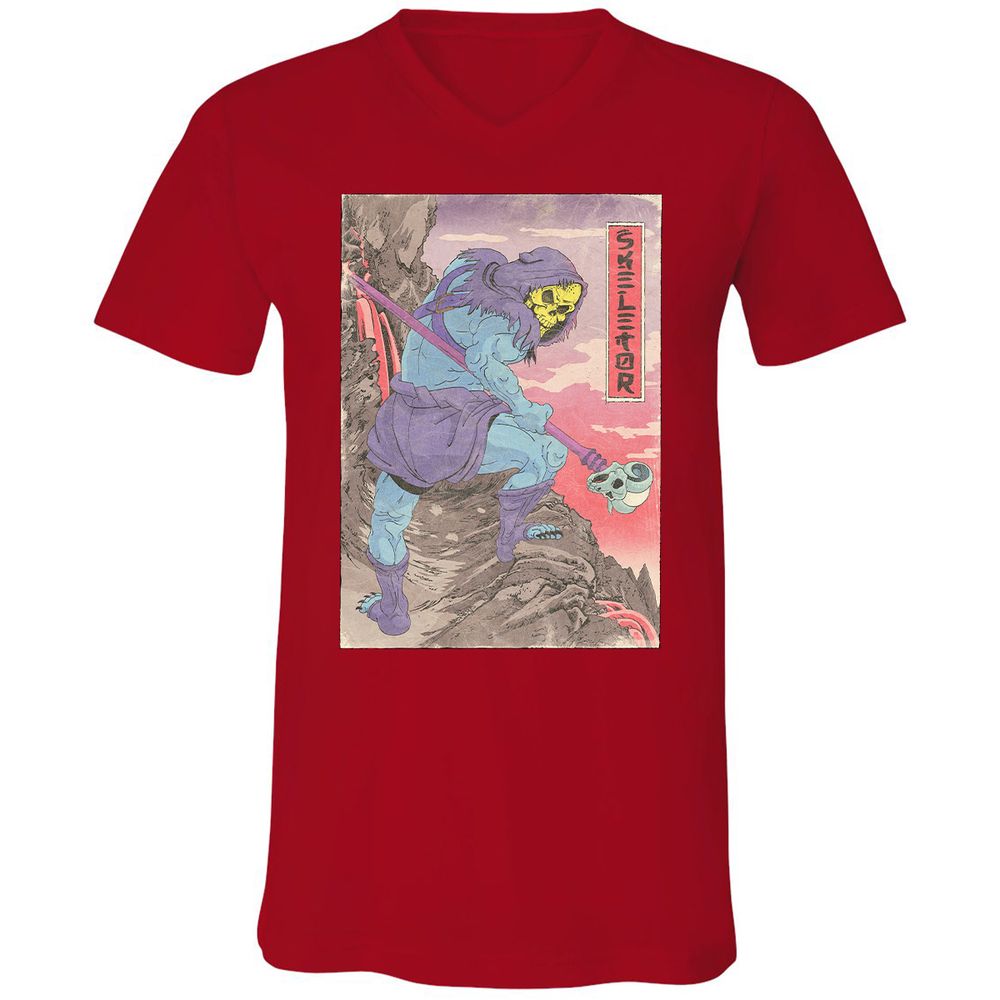 Unisex V-Neck T-Shirt - QTQ6VNSB - Red - 3