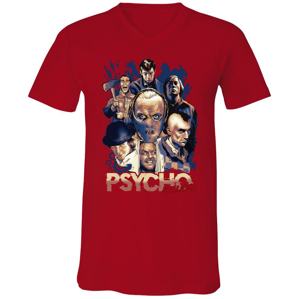 Unisex V-Neck T-Shirt - WVM5TLHR - Red - 3