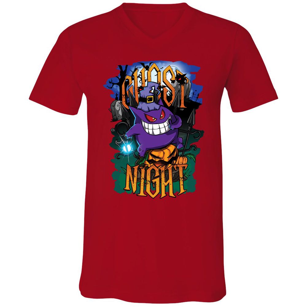 Unisex V-Neck T-Shirt - MWWV8WZN - Red - 3