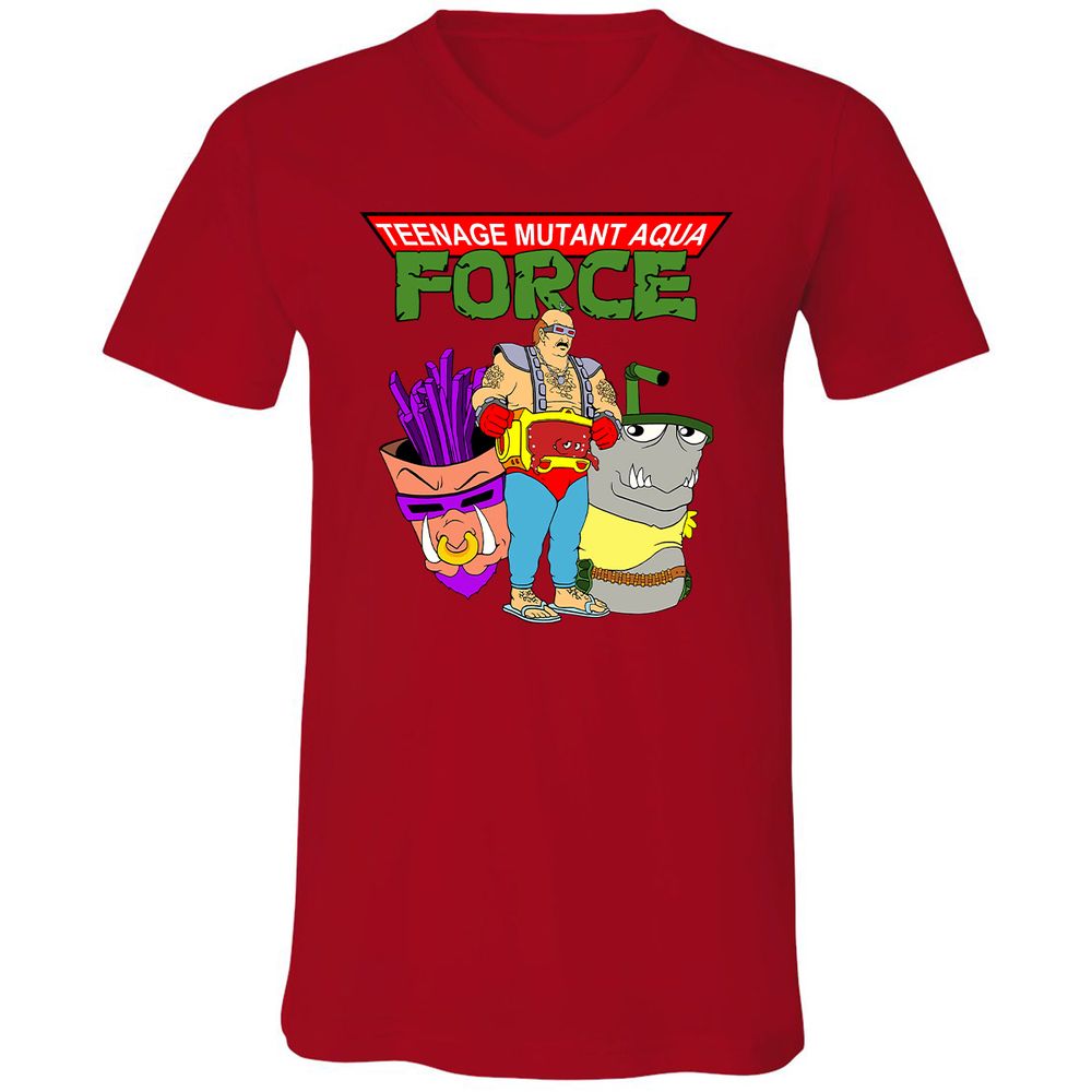 Unisex V-Neck T-Shirt - ZG72MDDD - Red - 3