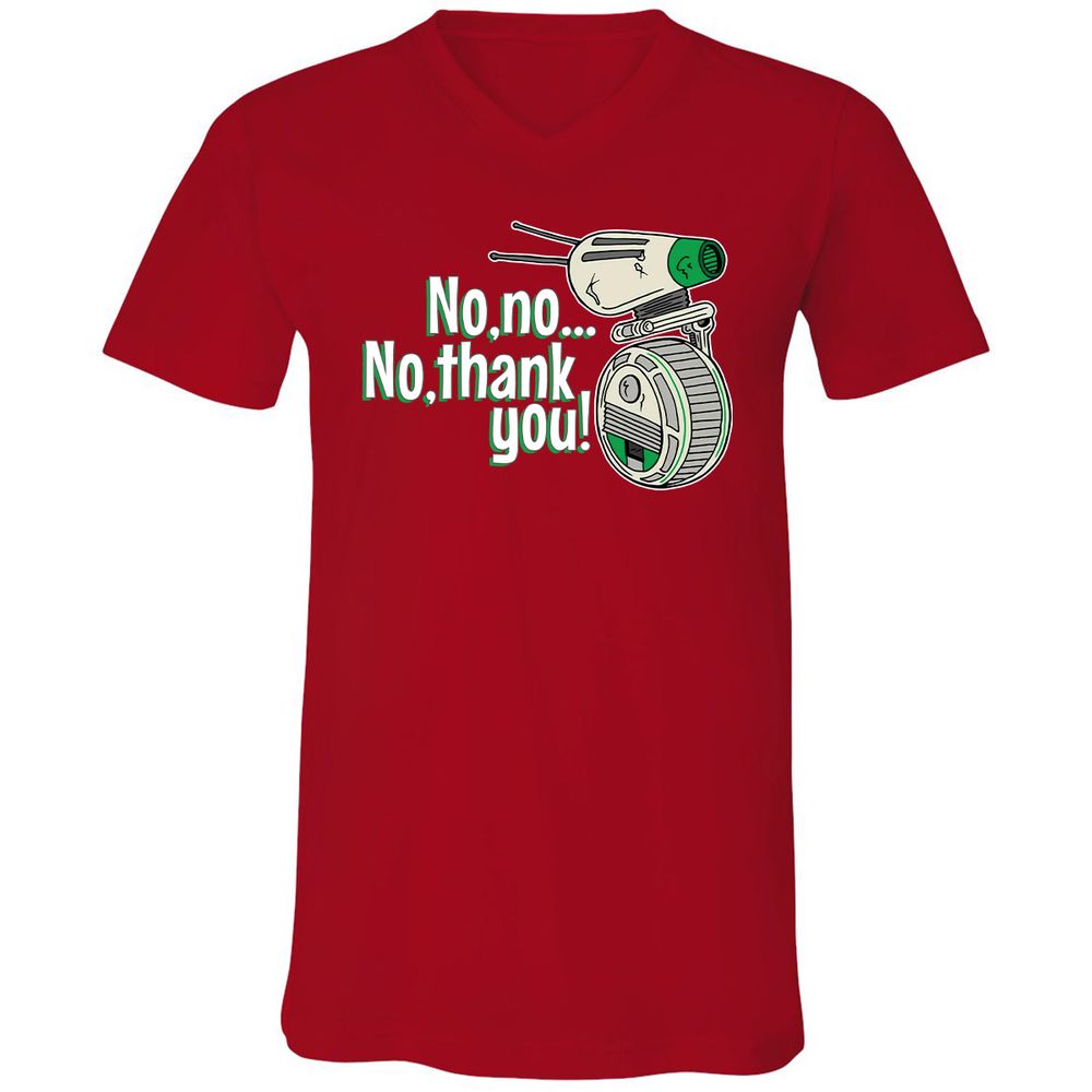 Unisex V-Neck T-Shirt - B8HRMB7P - Red - 3