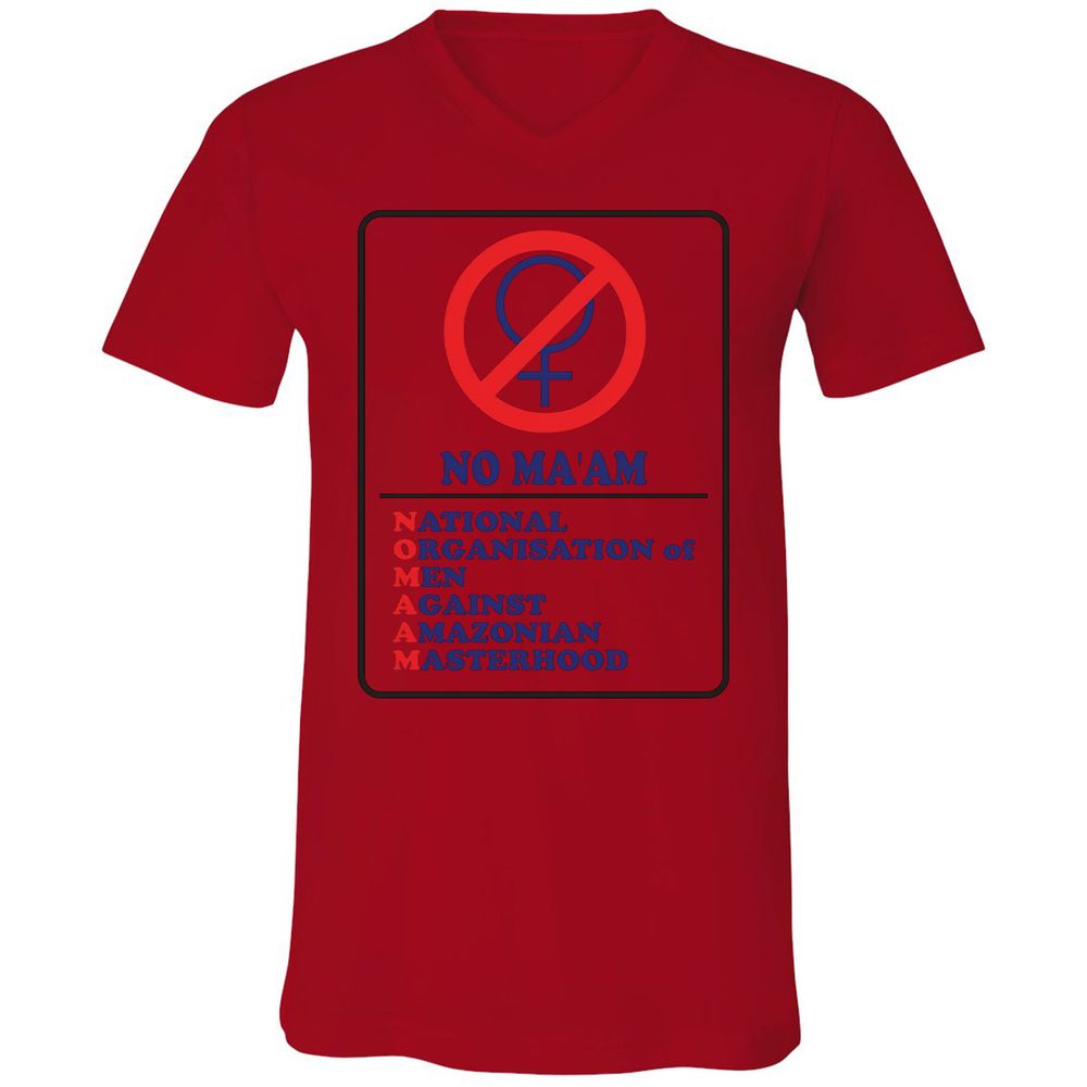 Unisex V-Neck T-Shirt - 324R1Q4L - Red - 3