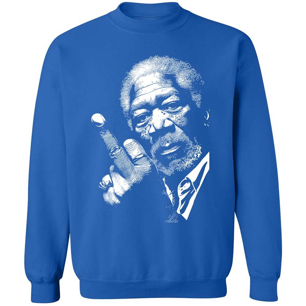 Morgan Freeman middle finger - Royal - 3