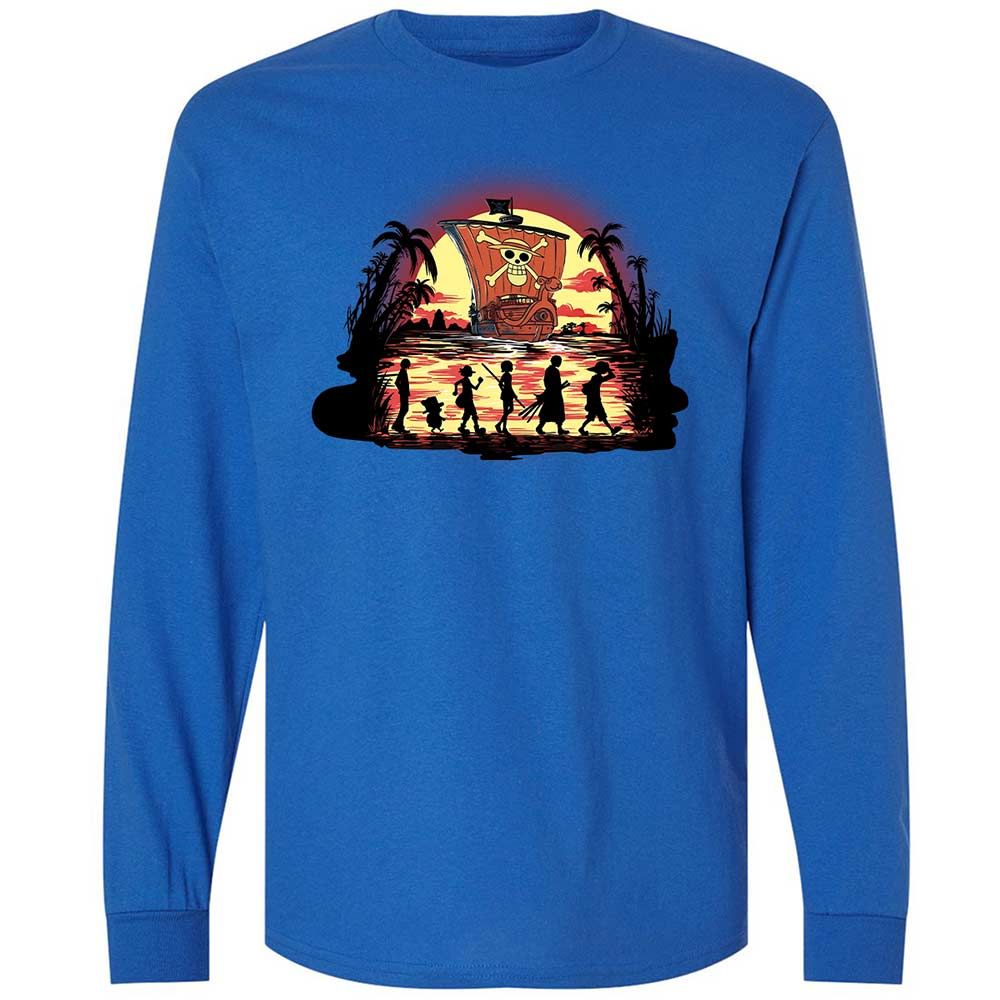 Long Sleeve T-Shirt - C1DKB4H2 - Royal - 3