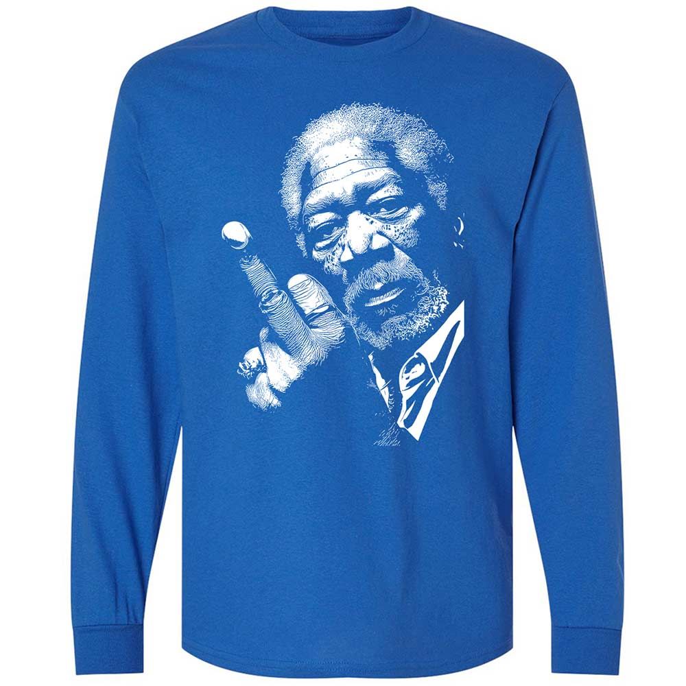 Morgan Freeman middle finger - Royal - 3