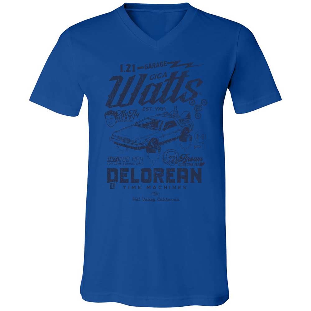 Unisex V-Neck T-Shirt - HMXFGLLE - True Royal - 3