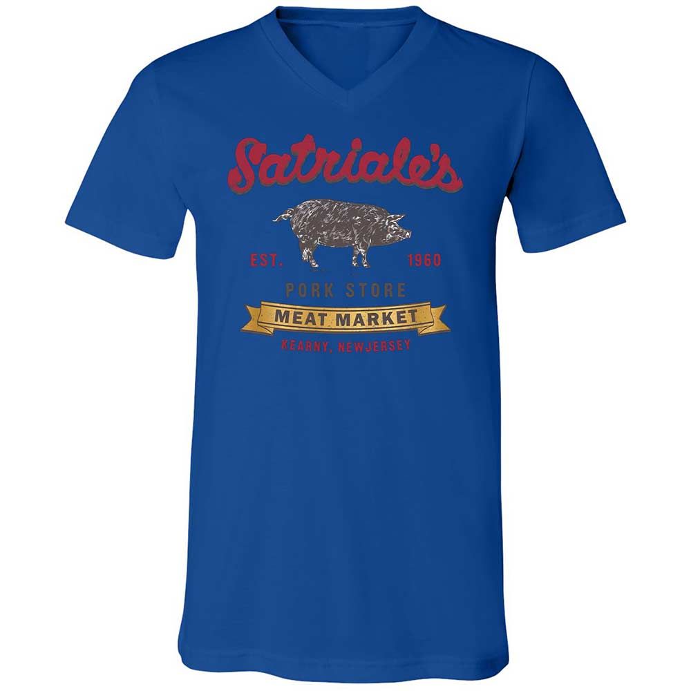 Unisex V-Neck T-Shirt - 9L4QG9VU - True Royal - 3