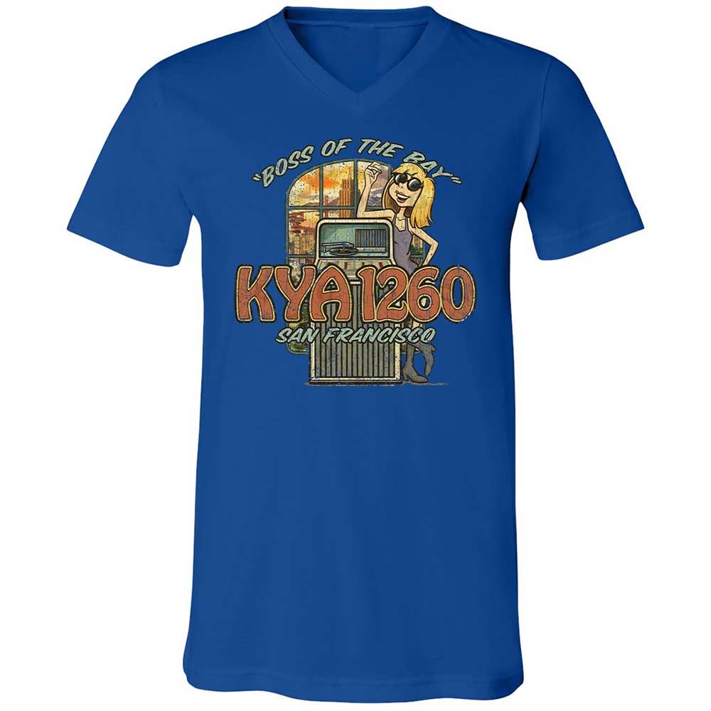 Unisex V-Neck T-Shirt - KR8AK6H4 - True Royal - 3