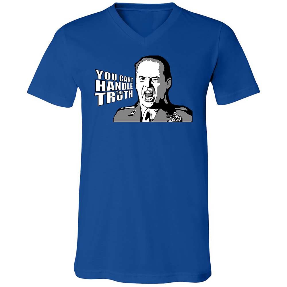 Unisex V-Neck T-Shirt - QATNX3CV - True Royal - 3