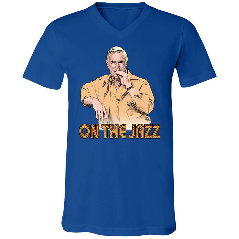 Unisex V-Neck T-Shirt - ZB25GMHY - True Royal - 3